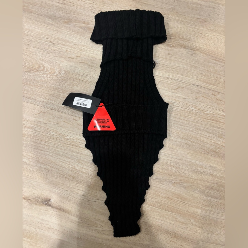 Diesel Black Ribbed Knit Accessory - Picture 2 of 3